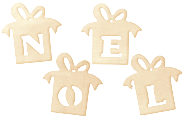 suspension cadeau - Objets en bois Noël - 10doigts.fr