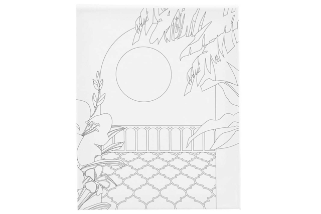 tableau Balcon au soleil - Peinture aux numéros : découvrez l'art du tableau numéroté pour tous - 10doigts.fr