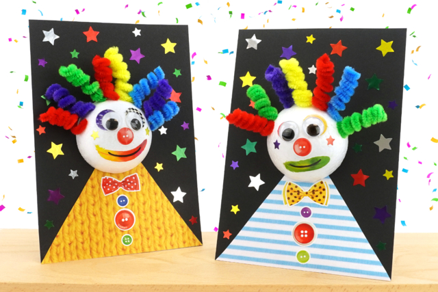 Tableau clown - Papiers Format A4 - 10doigts.fr