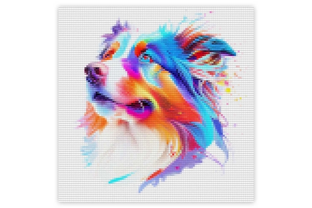tableau diamant chien - Diamond Painting : Kit complet - 10doigts.fr