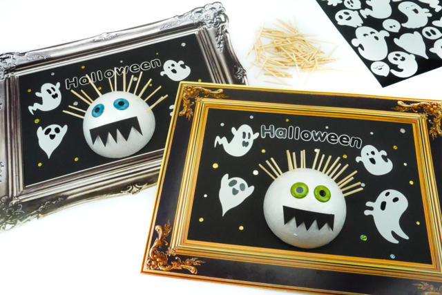 Tableau monstre Halloween - Yeux mobiles - 10doigts.fr