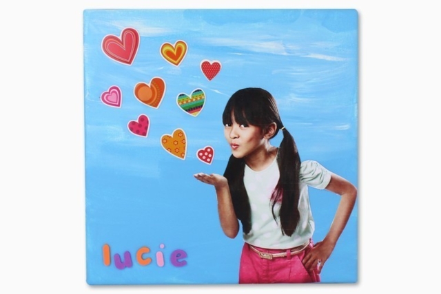 Tableau photo "Big Bisous" - Stickers fantaisies : personnalisez toutes vos créations - 10doigts.fr