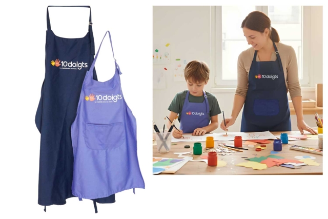 Tablier de protection en tissu 10doigts - Tabliers et protections - 10doigts.fr
