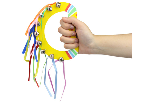 Tambourin à grelots à personnaliser - Instruments de musique - 10doigts.fr