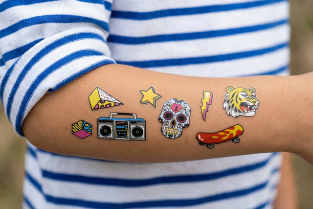 tatouages temporaires enfants - Maquillage créatif pour enfants - 10doigts.fr