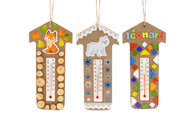 thermomètres maison en bois à fabriquer - Objets bois pour la maison - 10doigts.fr
