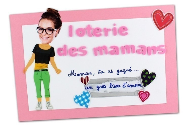 Ticket de loterie pour la fête des mères - Stickers fantaisies : personnalisez toutes vos créations - 10doigts.fr