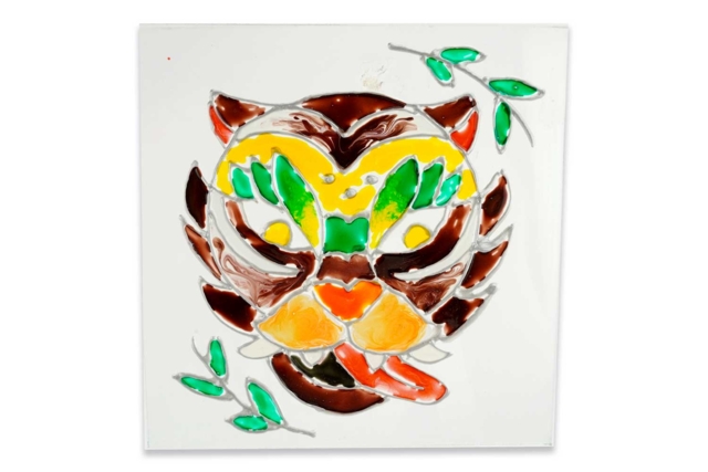 tigre peinture sur verre - Peinture verre et faïence - 10doigts.fr