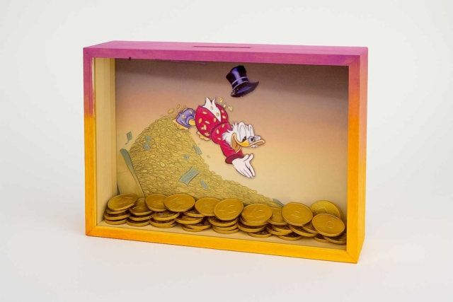 tirelire picsou - Objets bois pour le bureau - 10doigts.fr