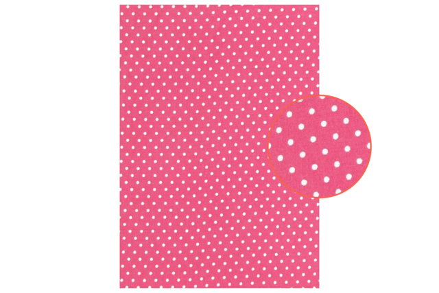 tissu adhésif pois fuchsia - Tissus adhésifs - 10doigts.fr