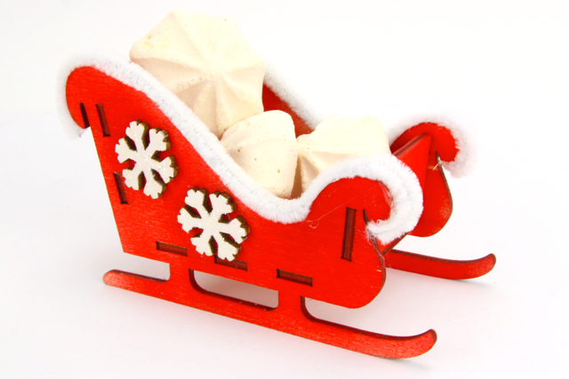 traineau de noël - Objets en bois Noël - 10doigts.fr