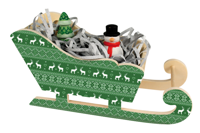 traineau de noel - Objets en bois Noël - 10doigts.fr