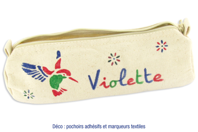 Trousse d'école Colibri - Coton, lin - Textiles - 10doigts.fr