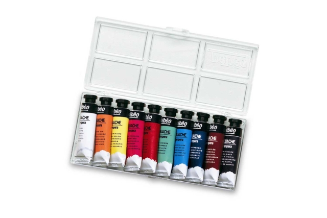 tube de gouache scolaire - Peinture gouache liquide : des couleurs vives qui s'enlèvent à l'eau - 10doigts.fr