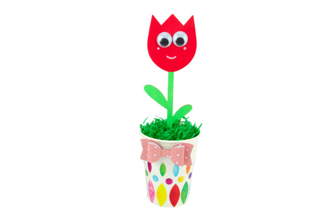 tulipe gobelet gommettes - Stickers fantaisies : personnalisez toutes vos créations - 10doigts.fr
