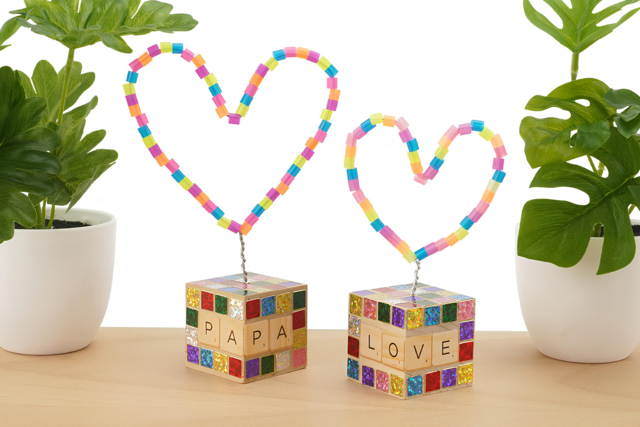 Un joli coeur pour papa ! - Kits fête des parents - 10doigts.fr