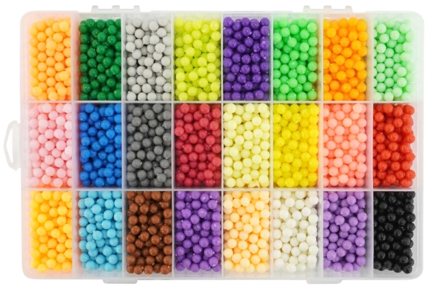 Valisette Aqua Perles 24 couleurs - environ 4800 pcs - Aqua perles - 10doigts.fr