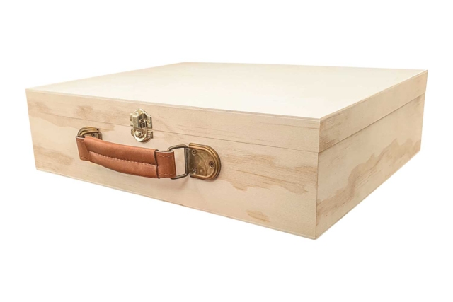 Valisette en Bois à Décorer rectangulaire - Boîtes en bois - 10doigts.fr