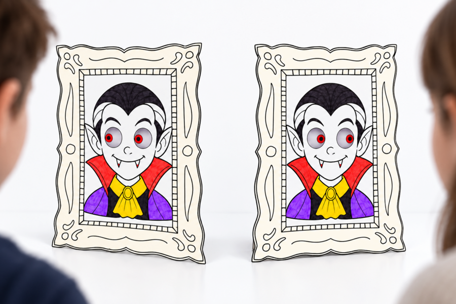 Tableau vampire trompe-l'œil