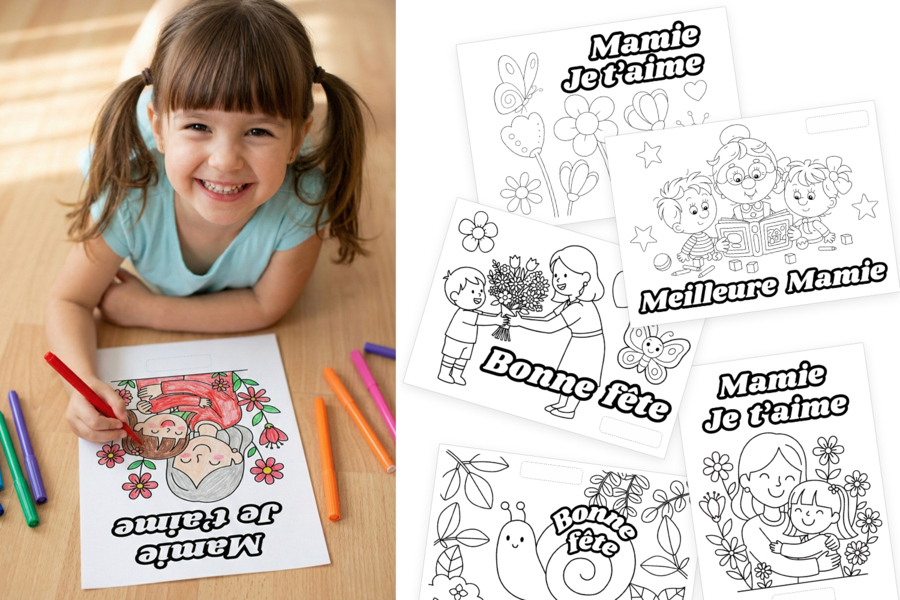 Coloriages gratuits : Fête des grands-mères