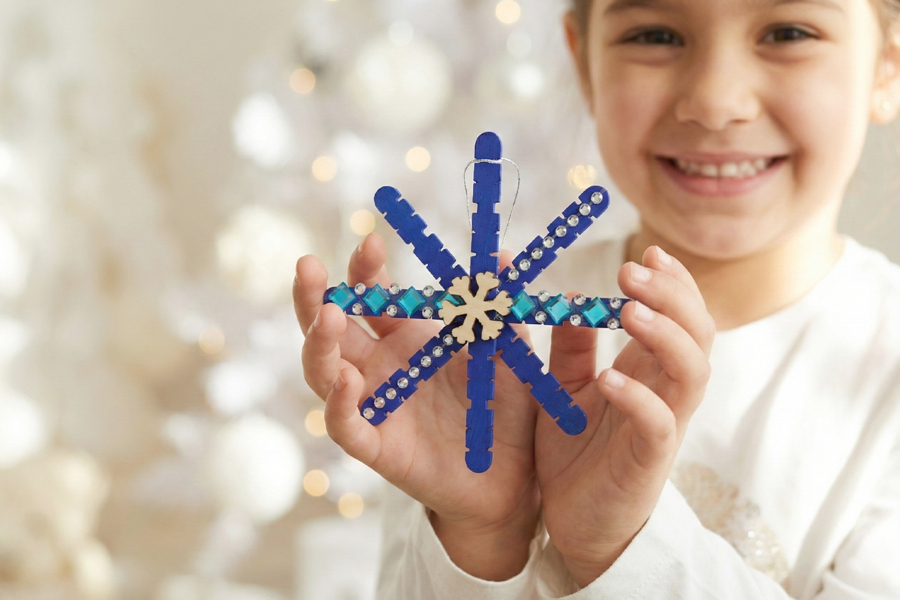 Flocons à accrocher dans le sapin de Noël