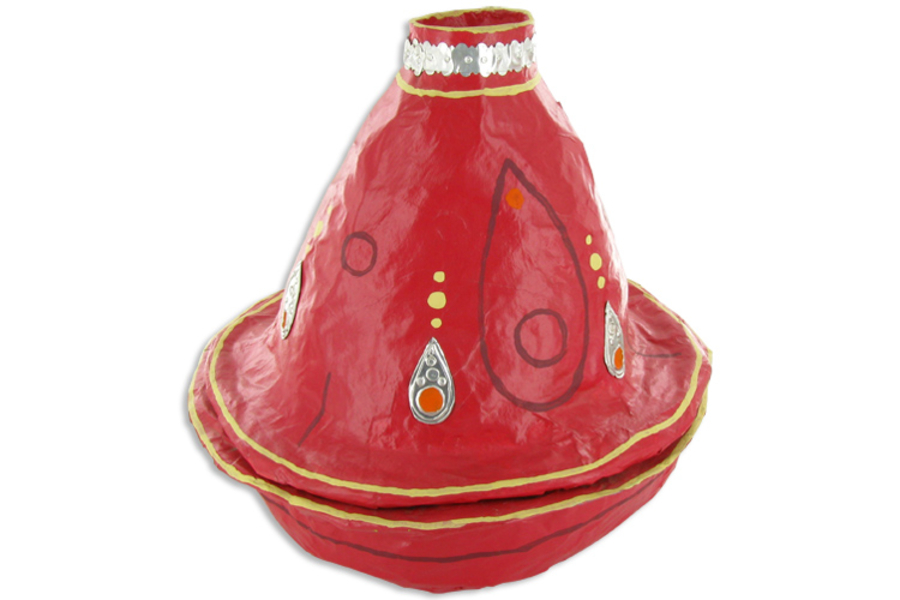 Plat à tajine en papier mâché