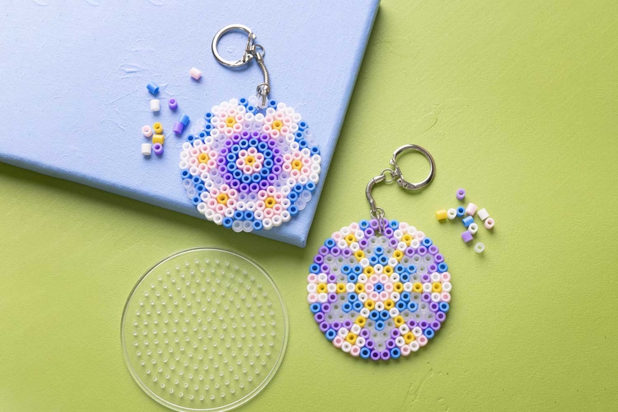 Porte-clés en perles à repasser