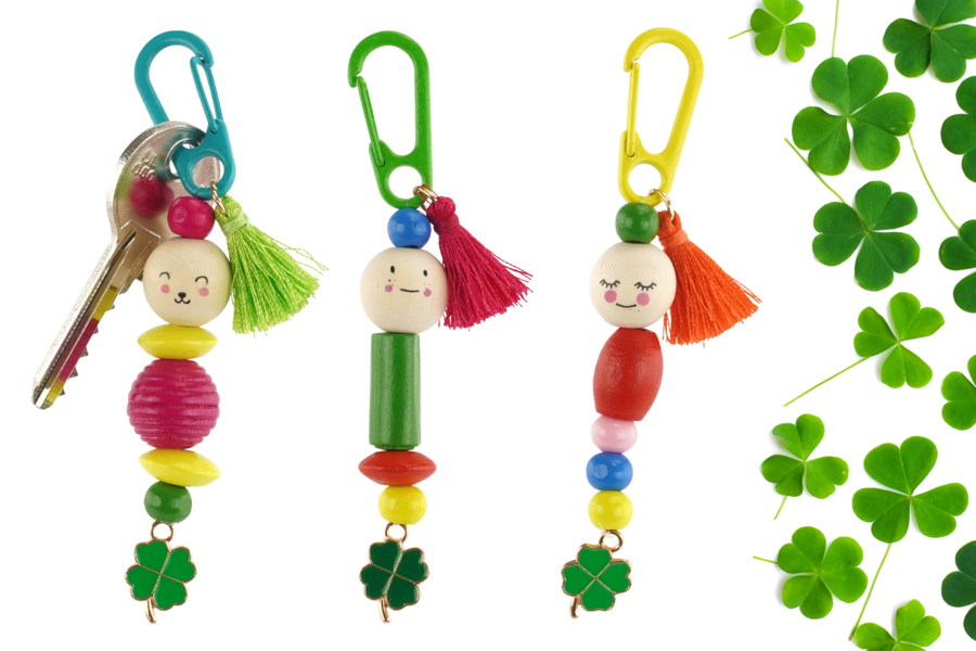 Porte-clés bonhomme porte-bonheur