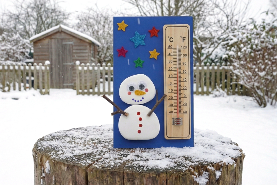 Thermomètre bonhomme de neige